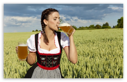 Mrs Sensible said she looked like a German woman. So I saw beer