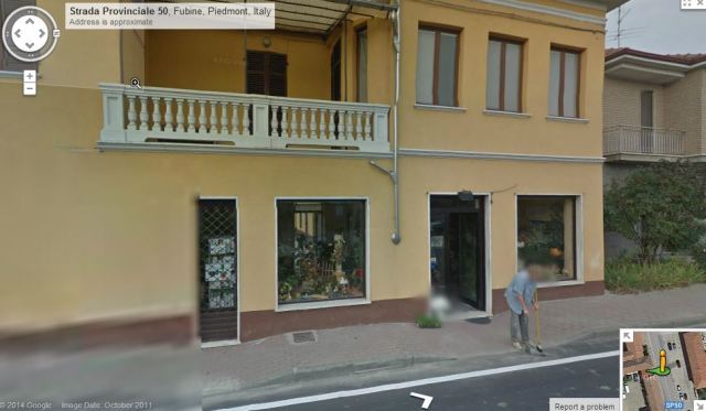 Marisa outside her flower shop. Courtesy Google maps.