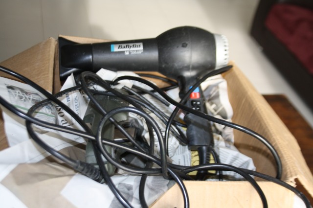 Mrs Sensible's hairdryer rescued from the box
