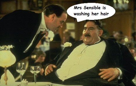Sorry Pecora Nera, Mrs Sensible is washing her hair.