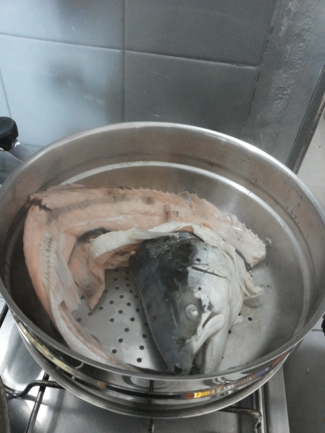 Hurburt the fish in the steamer