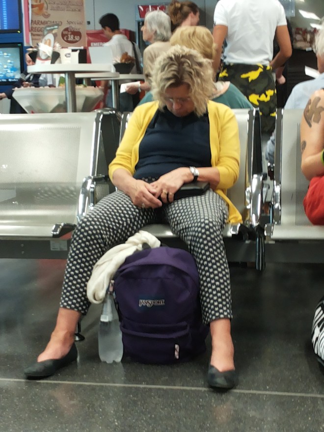 Mrs Smedhurst of Bridlington fainted with the excitement of flying with Easy Jet